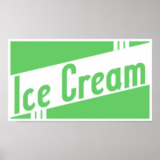Poster glace rétro