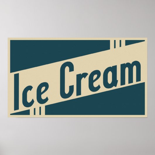 Poster glace rétro (Devant)
