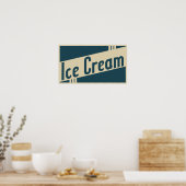 Poster glace rétro (Cuisine)