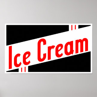 Poster glace rétro