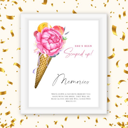 Poster Glace - souvenirs avec la mariée