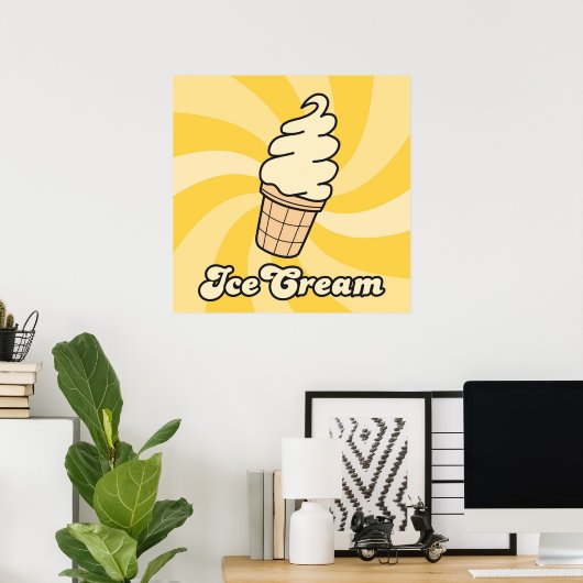 Poster glace vanille (Bureau à domicile)