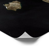 Poster Glaces de mer et sédiments visibles au Nunavut, Ca (Coin)