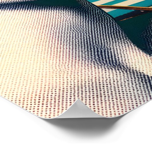 Poster "glaces sur la plage" (Coin)