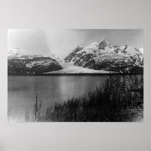 Poster Glacier Davidson en Alaska Photo (Devant)