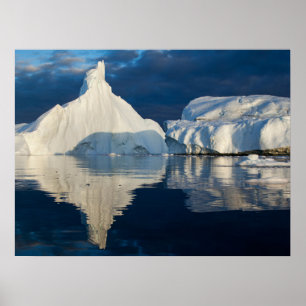 Poster Glacier de Jakobshavn Baie Disko Ilulissat, Groenl
