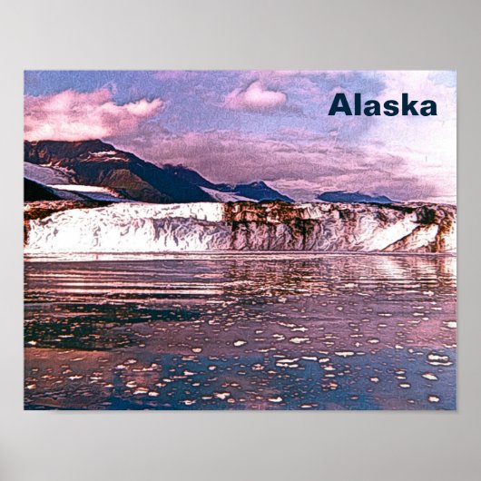 Poster Glacier de l'Alaska (Devant)