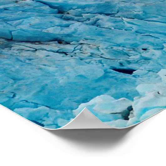 Poster Glacier Hubbard d'un navire en Alaska (Coin)