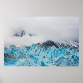 Poster Glacier Hubbard d'un navire en Alaska (Devant)