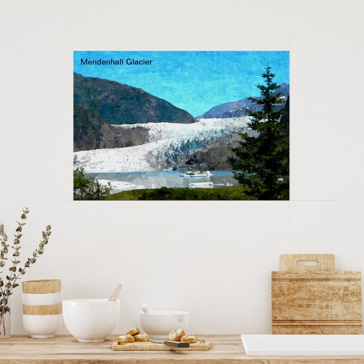 Poster Glacier Mendenhall (Cuisine)