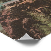 Poster Glacier, MT - Vue des chalets et du lac St. Marys (Coin)