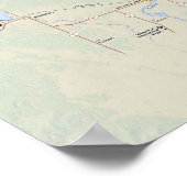 Poster Glacier National Park 2026 map (Coin)