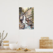 Poster Glacier National Park Watercolor (Cuisine)