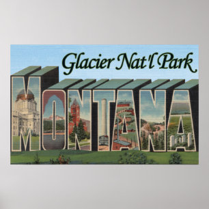 Poster Glacier Nat'l Forest, Montana