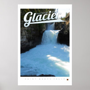 Poster GLACIER NAT'L PARK-St. Mary's Falls