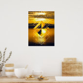 Poster Glacier NP Géométrique (Cuisine)