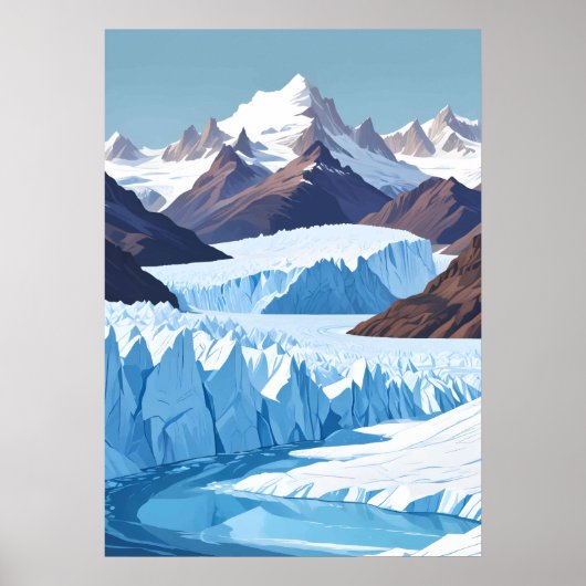 Poster Glacier Perito Moreno (Devant)