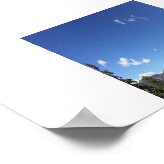 Poster Glacier Point Yosemite couleur photo panoramique (Coin)