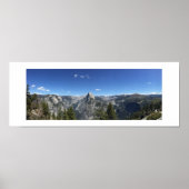 Poster Glacier Point Yosemite couleur photo panoramique (Devant)