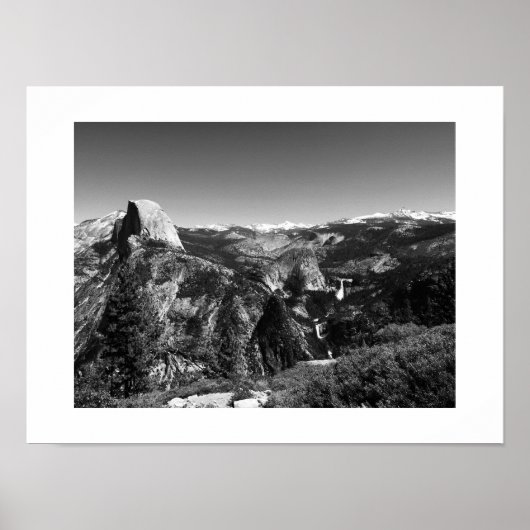 Poster Glacier Point Yosemite Photographie noir et blanc (Devant)