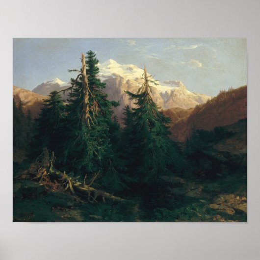 Poster Glacier, Rosen Lanigletscher, 1854 (Devant)