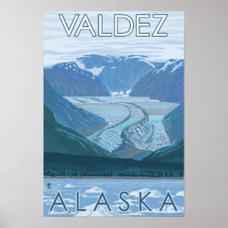 Poster Glacier Scene - Valdez, Alaska