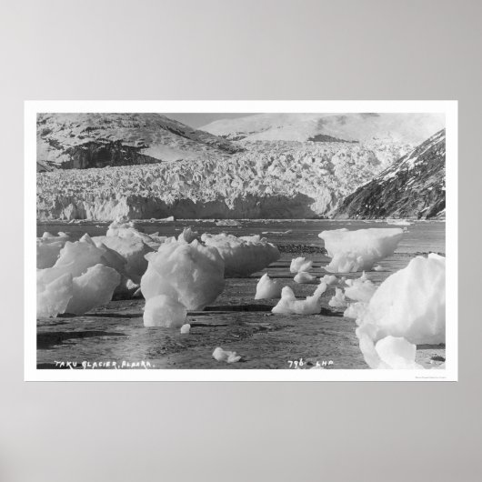 Poster Glacier Taku Alaska 1914 (Devant)