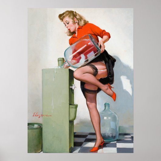 Poster Glacière d'eau vers le haut (Devant)