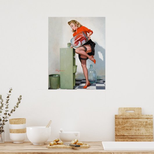 Poster Glacière d'eau vers le haut (Cuisine)