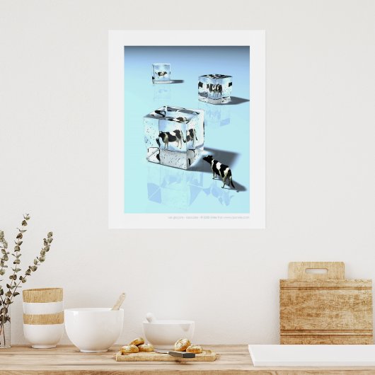 Poster Glaçons - Icecubes (Cuisine)