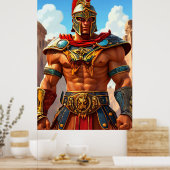 Poster Gladiateur de dessin animé (Cuisine)