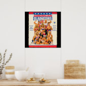 Poster Gladiateurs américains rétro (Cuisine)