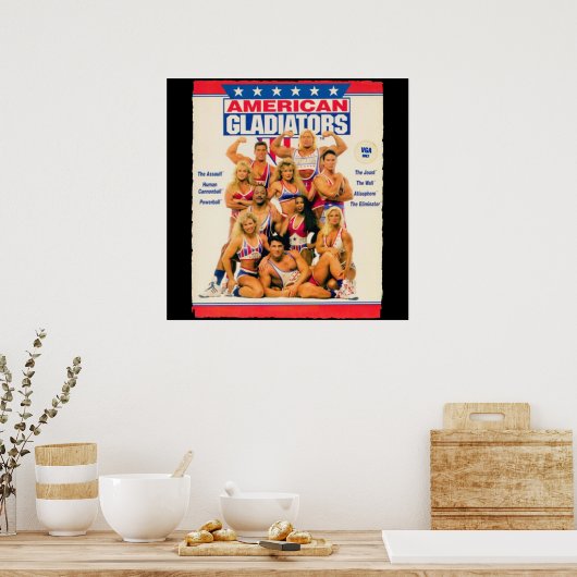 Poster Gladiateurs américains rétro (Cuisine)