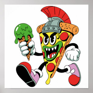 Poster Gladiator Pizza Slice Italien Brainrot