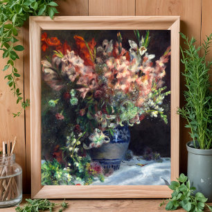 Poster Gladioli dans un vase par Auguste Renoir Art