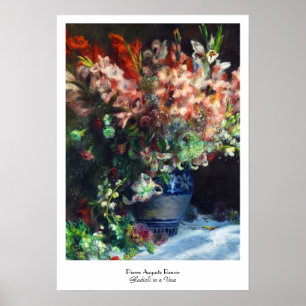 Poster Gladioli dans une peinture de Pierre Auguste
