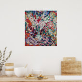 Poster Gladiolus vintage à motifs floraux (Cuisine)