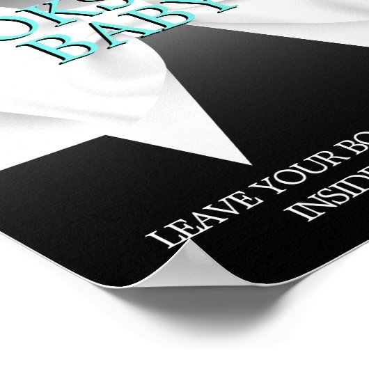 Poster Glam Aqua Tiffany Baby showers Livres pour bébé Si (Coin)