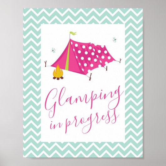 Poster Glam Camp Spa Makeover Anniversaire (Devant)