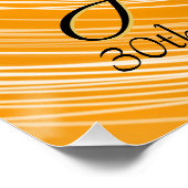 Poster Glam Girly Photo Script 20 30 40 e fête d'annivers (Coin)