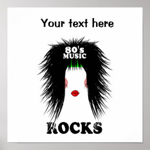 Poster Glam metal Eighties music rocks