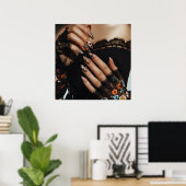 Poster Glam mode luxe ongles d'été art photo (Bureau à domicile)