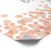 Poster Glam Pink Bubbles Fête des mariées Couper Photo Bo (Coin)