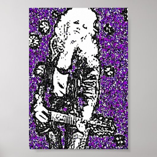 Poster Glam Rock des années 80 (Devant)