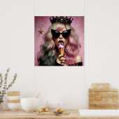 Poster Glam rock luxe mode de vie doux (Cuisine)