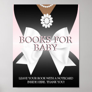 Poster Glam rose Tiffany Baby showers Livres pour bébé si