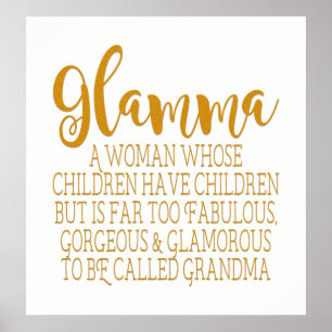 Poster Glamma - grand-maman fabuleuse