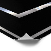 Poster Glamor Girl Black Silver Lijst (Hoek)