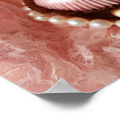 Poster Glamor mode luxe girly photo de café (Coin)