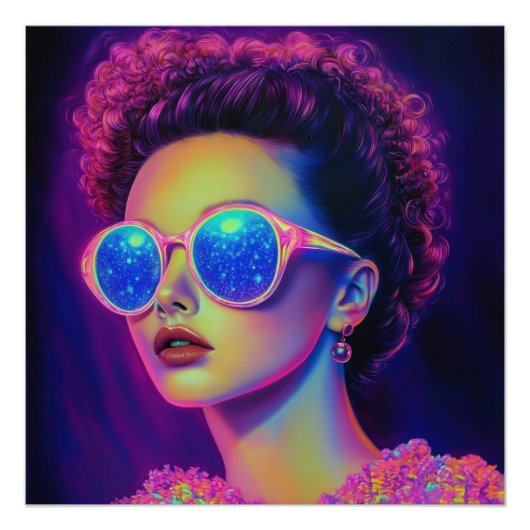 Poster Glamour Neon Galaxy (Devant)